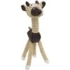 Pet Life Jute & Rope Giraffe Cow Dog Toy, Brown