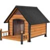 Aivituvin Strong Iron Frame Outdoor Dog House With Porch, Small