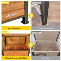 Aivituvin Strong Iron Frame Outdoor Dog House With Porch, Small 9 Aivituvin Strong Iron Frame Outdoor Dog House With Porch, Small -Dog Supply Store 812766 PT3. AC SS1800 V1679591652