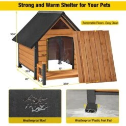 Aivituvin Strong Iron Frame Outdoor Dog House With Porch, Small 11 Aivituvin Strong Iron Frame Outdoor Dog House With Porch, Small -Dog Supply Store 812766 PT5. AC SS1800 V1679591965