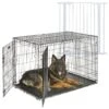 MidWest ICrate Fold & Carry Double Door Collapsible Wire Dog Crate & MidWest Steel Pet Gate