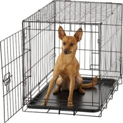 Carlson Pet Products Secure & Compact Single Door Collapsible Wire Dog Crate -Dog Supply Store 82471 PT3. AC SS1800 V1569015900
