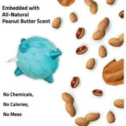 Playology Puppy Sensory Ball Peanut Butter Dog Toy, Blue -Dog Supply Store 838958 PT2. AC SS1800 V1683744746