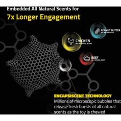 Playology Puppy Sensory Ball Peanut Butter Dog Toy, Blue -Dog Supply Store 838958 PT3. AC SS1800 V1683744683