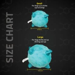 Playology Puppy Sensory Ball Peanut Butter Dog Toy, Blue -Dog Supply Store 838958 PT4. AC SS1800 V1683743038