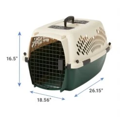 Petmate Ruff Maxx Dog & Cat Kennel, Off White/Green -Dog Supply Store 83941 PT2. AC SS1800 V1564754933