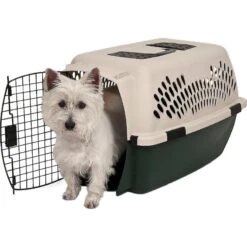 Petmate Ruff Maxx Dog & Cat Kennel, Off White/Green -Dog Supply Store 83941 PT3. AC SS1800 V1569016038