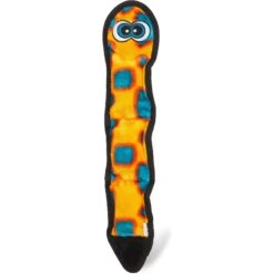 Outward Hound Invincibles Snakes Red/Orange Squeaky Stuffing-Free Plush Dog Toy