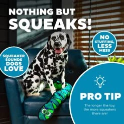 Outward Hound Invincibles Snakes Squeaky Stuffing-Free Plush Dog Toy -Dog Supply Store 85909 PT3. AC SS1800 V1636510897