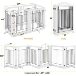 Yaheetech 6-Panel Foldable Wire Dog Gate -Dog Supply Store 871606 PT2. AC SS1800 V1686078477