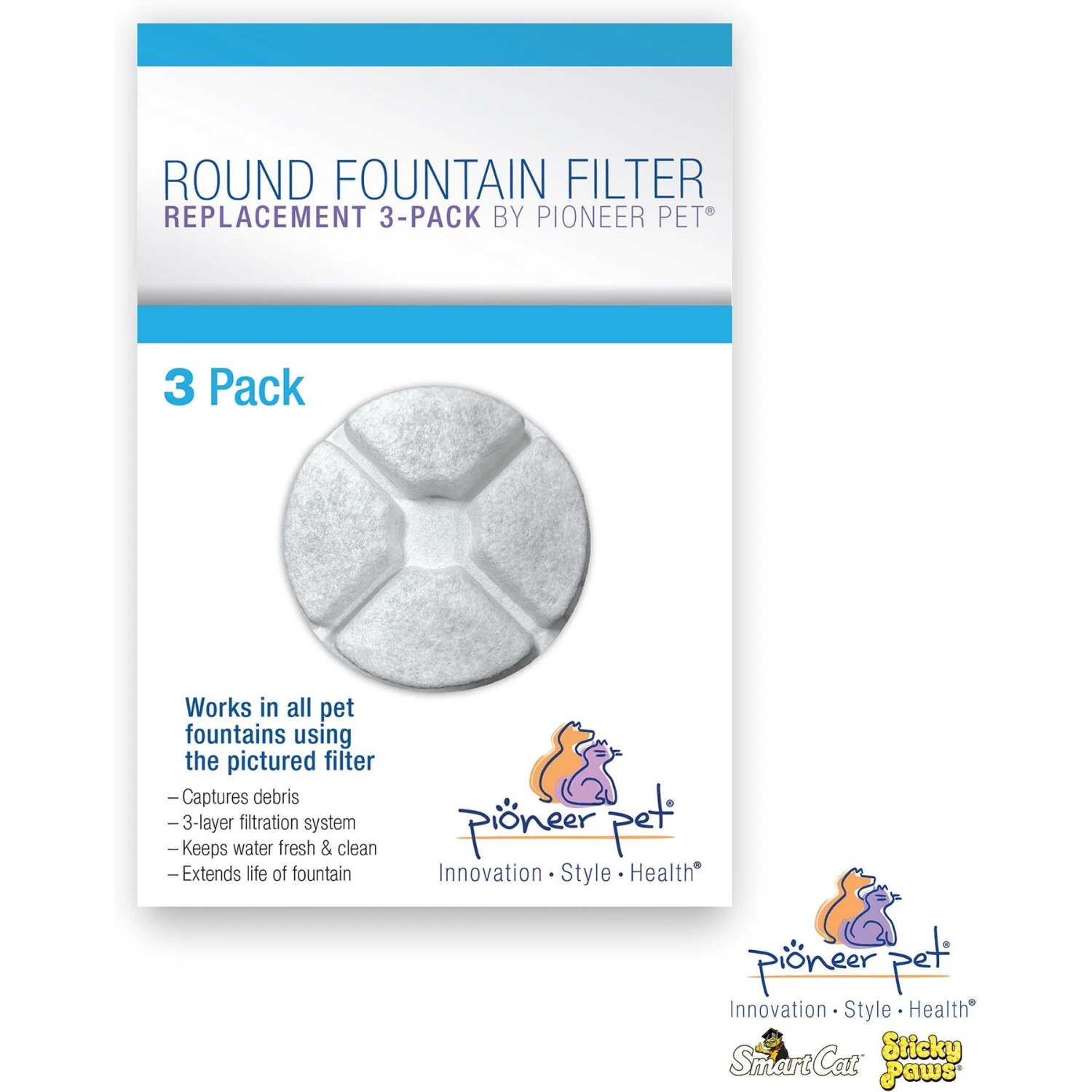 Pioneer Pet Vortex Replacement Dog & Cat Filter, White, Small, 3 Count 1 Pioneer Pet Vortex Replacement Dog & Cat Filter, White, Small, 3 Count