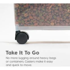 IRIS USA WeatherPro Airtight Dog, Cat, Bird & Small-Pet Food Storage Bin Container With Attachable Casters -Dog Supply Store 901870 PT3. AC SS1800 V1688154685