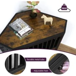 SMONTER Wooden Corner Crate Furniture Style Dog Kennel -Dog Supply Store 904206 PT2. AC SS1800 V1688398364