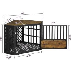 SMONTER Wooden Corner Crate Furniture Style Dog Kennel -Dog Supply Store 904206 PT5. AC SS1800 V1688398419
