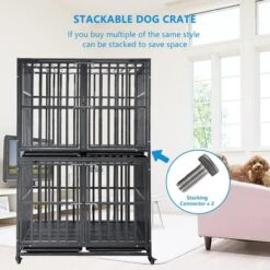 SMONTER Stackable Heavy Duty Dog Crate -Dog Supply Store 904270 PT3. AC SS1800 V1688398426