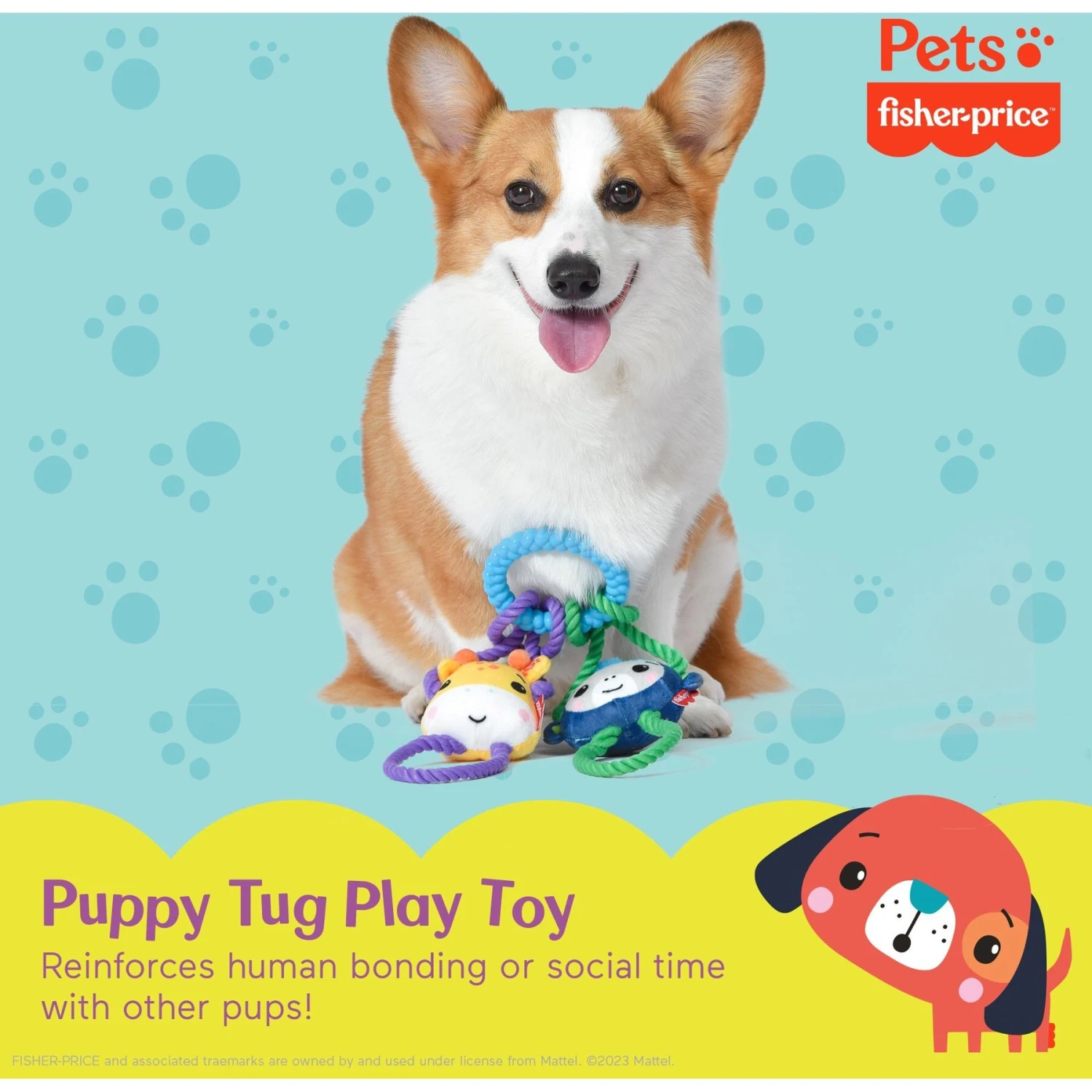 FISHER PRICE Tugs With Friends Intercative Dog Toy, Multicolor 4 FISHER PRICE Tugs With Friends Intercative Dog Toy, Multicolor - Image 4