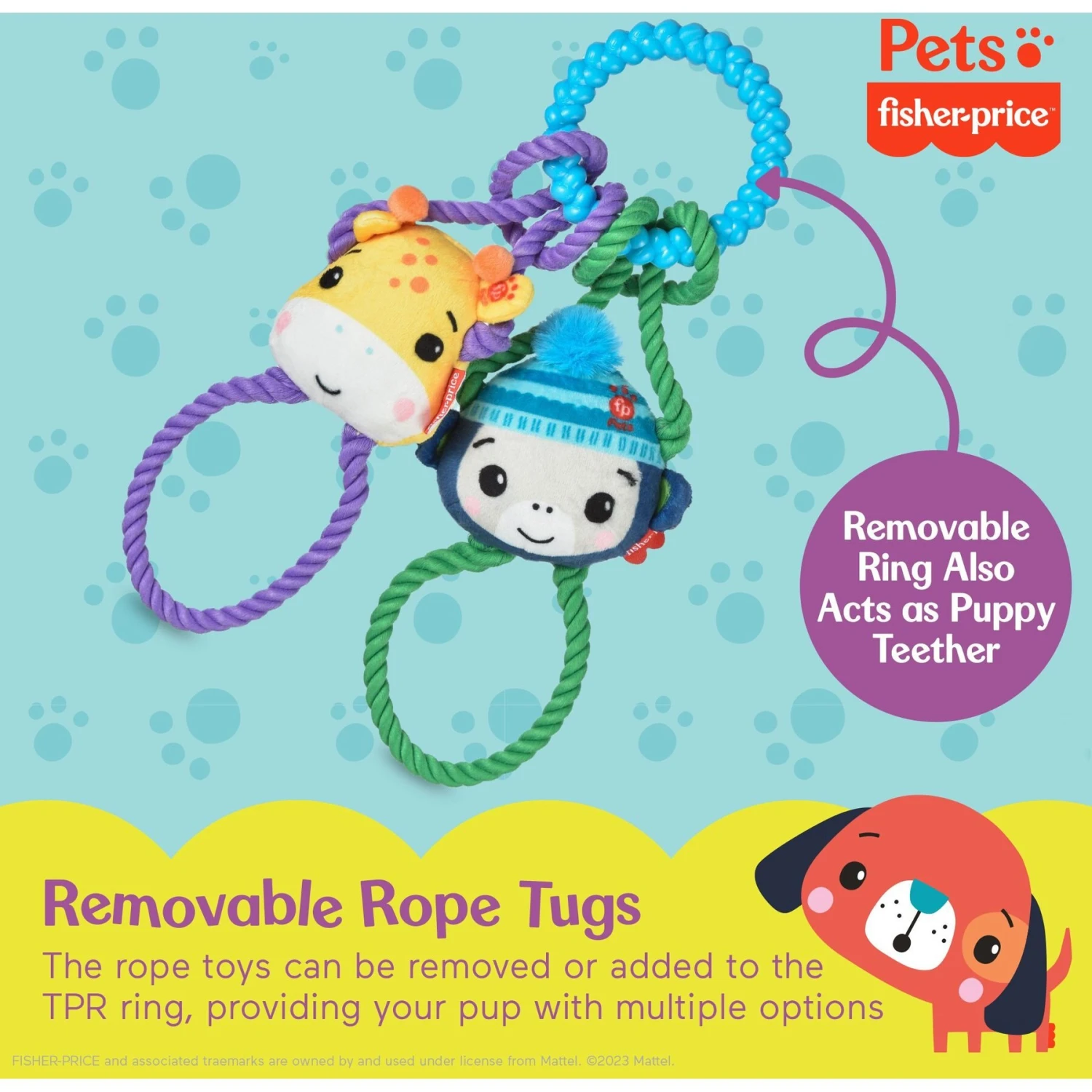 FISHER PRICE Tugs With Friends Intercative Dog Toy, Multicolor 5 FISHER PRICE Tugs With Friends Intercative Dog Toy, Multicolor - Image 5