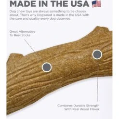 Petstages Dogwood Tough Dog Chew Toy & Nylabone Power Chew Textured Dog Chew Ring Toy Flavor Medley -Dog Supply Store 933430 PT3. AC SS1800 V1692303357