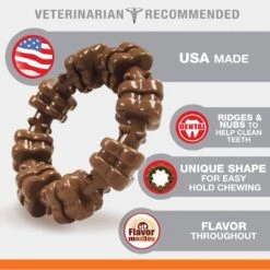 Petstages Dogwood Tough Dog Chew Toy & Nylabone Power Chew Textured Dog Chew Ring Toy Flavor Medley -Dog Supply Store 933430 PT7. AC SS1800 V1692303789