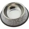 Sparkles Home Luminous Rhinestone Dog Bowl, Silver