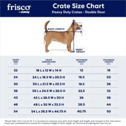 Frisco XX-Large Heavy Duty Double Door Wire Dog Crate, 54 Inch -Dog Supply Store 97489 PT2. AC SS1800 V1667859374