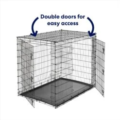 Frisco XX-Large Heavy Duty Double Door Wire Dog Crate, 54 Inch -Dog Supply Store 97489 PT3. AC SS1800 V1667228484