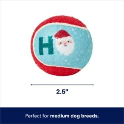 Frisco Holiday Ho Ho Ho Fetch Squeaky Tennis Ball Dog Toy & Frisco Holiday Arctic Friends Stuffing-Free Skinny Plush Squeaky Dog Toy -Dog Supply Store 986310 PT2. AC SS1800 V1698258115